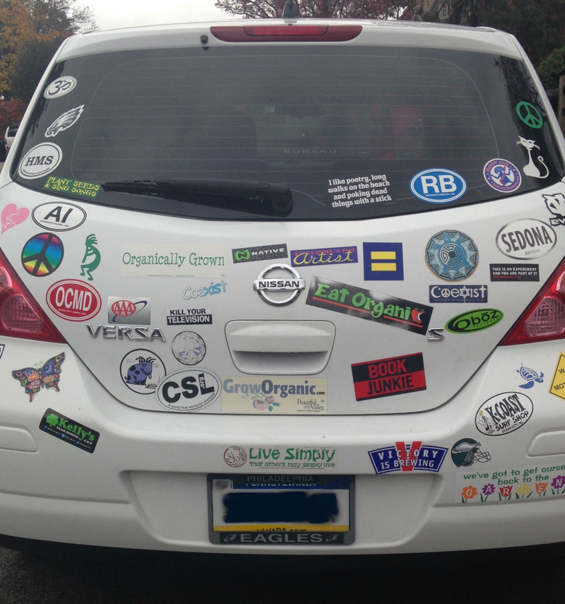 Ms. Jackson’s car last year, before moving to Arizona. Such confusing messages cause conservatives to wonder if they can still enjoy Victory beer.